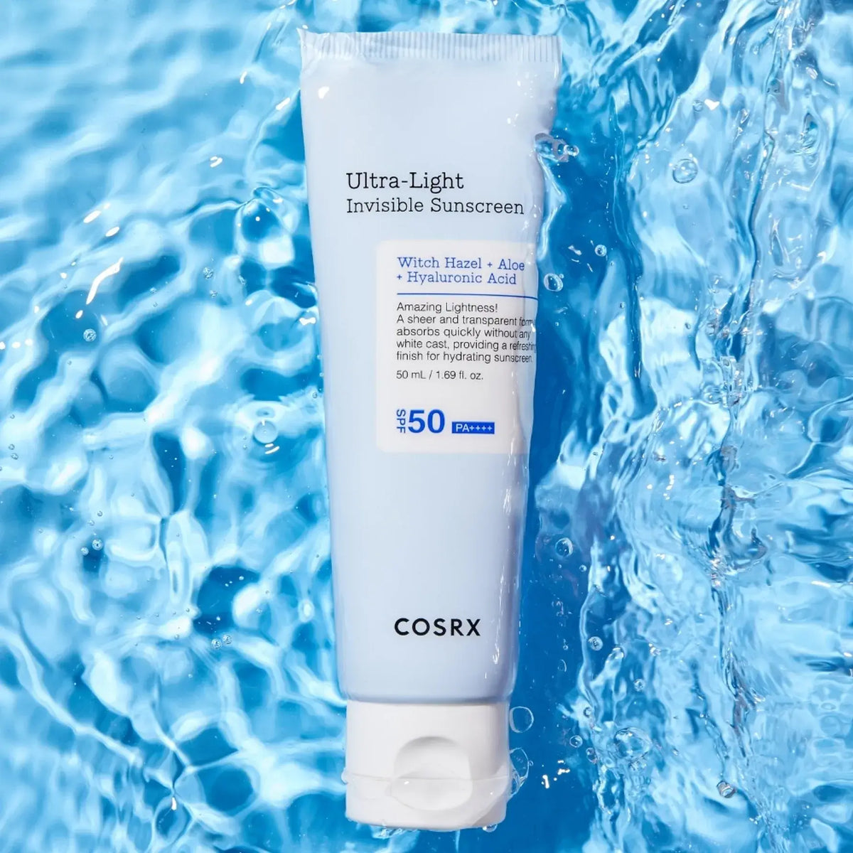 cosrx ultra light invisible sunscreen koreansk hudpleje 2
