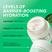 Innisfree Green Tea Seed Hyaluronic Cream – egenskaber: let tekstur, uden parfume og alkohol