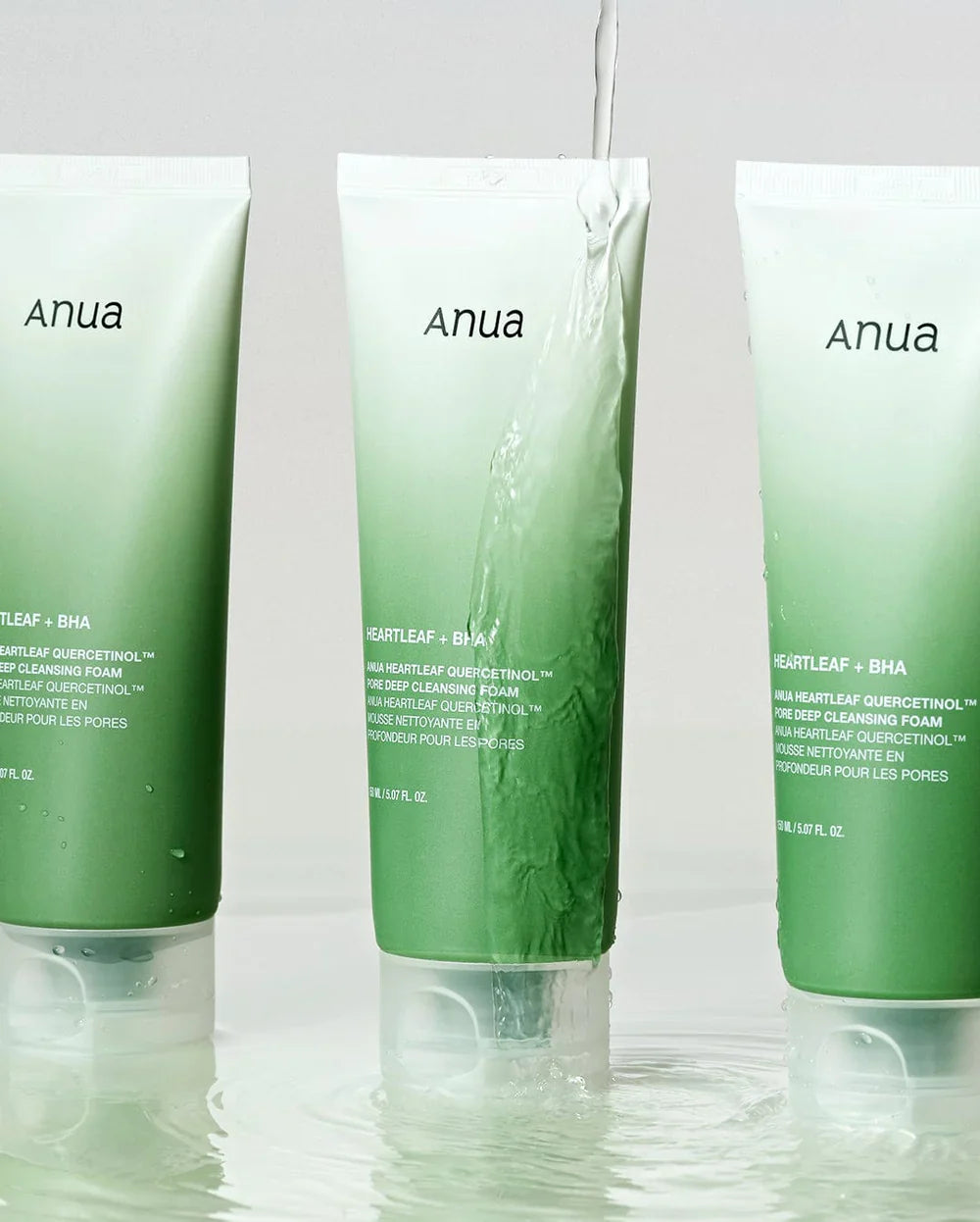 K-beauty 3-trins pakke – Rens, Fugt & SPF50+
