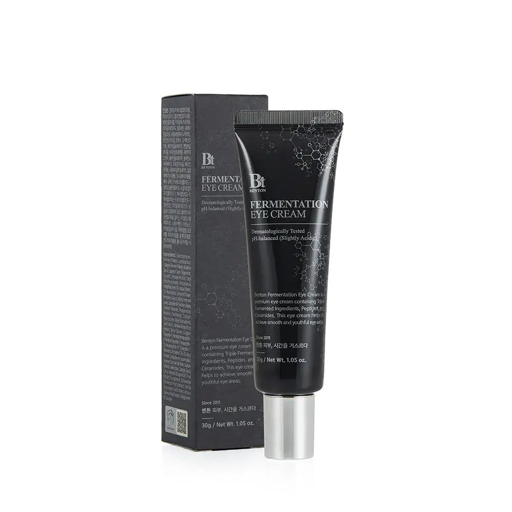Benton Fermentation Eye Cream – Nærende øjencreme med fermenterede ingredienser, der reducerer fine linjer og forbedrer hudens elasticitet. 30 g.