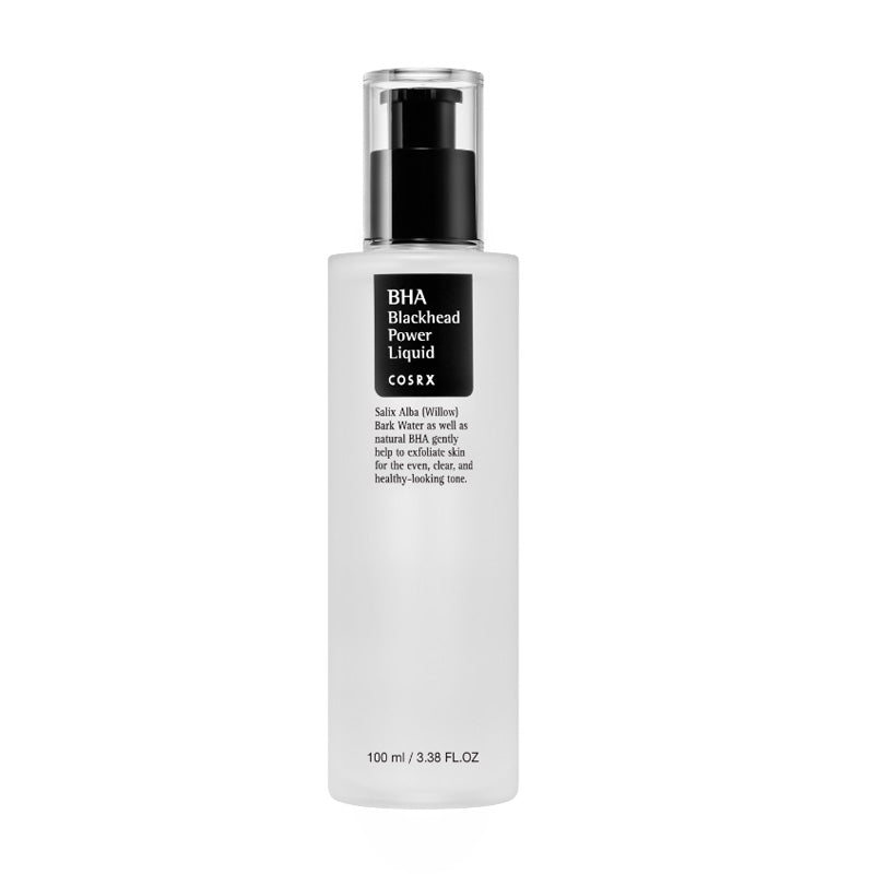 COSRX BHA Blackhead Power Liquid på en hvis baggrund. Koreansk hudpleje skincare