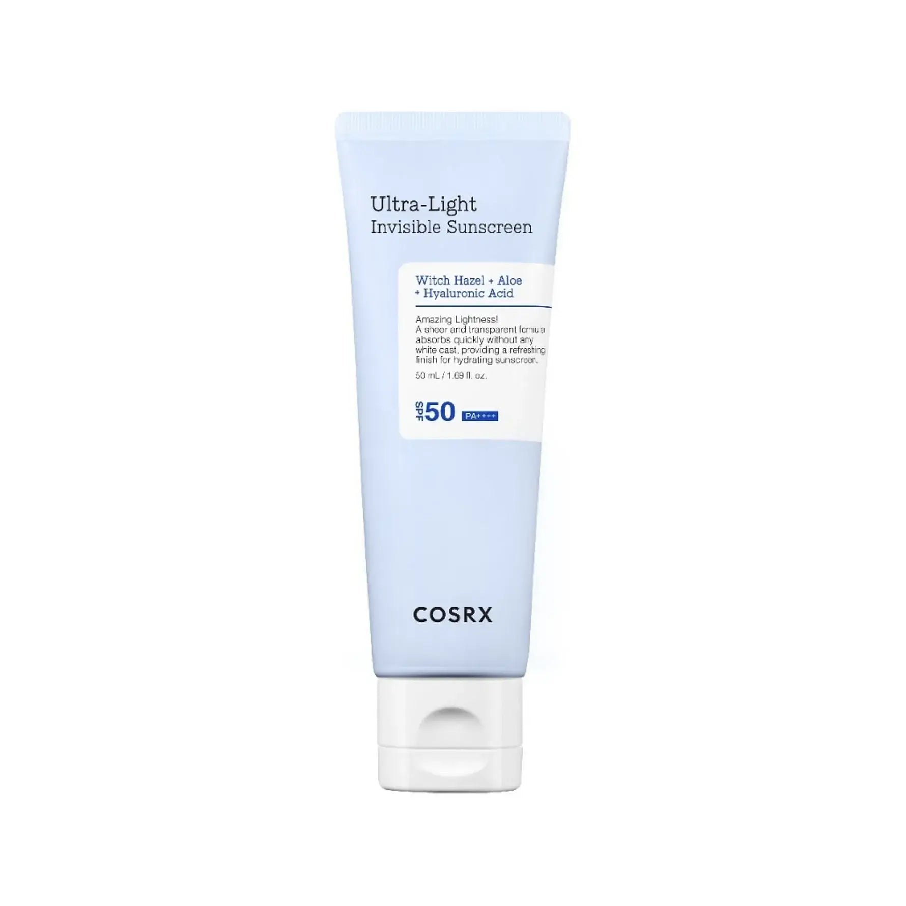 cosrx ultra light invisible sunscreen koreansk hudpleje