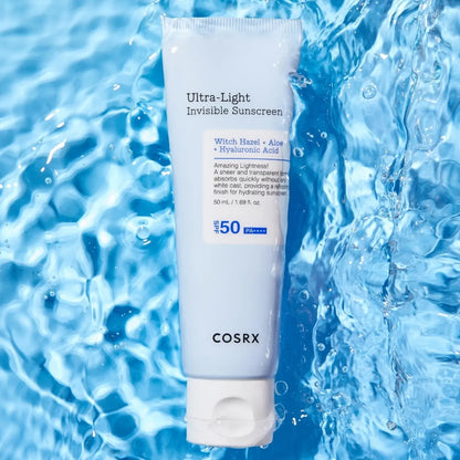 cosrx ultra light invisible sunscreen koreansk hudpleje 2