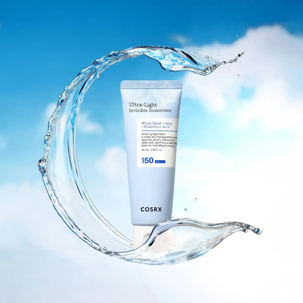 cosrx ultra light invisible sunscreen koreansk hudpleje 1