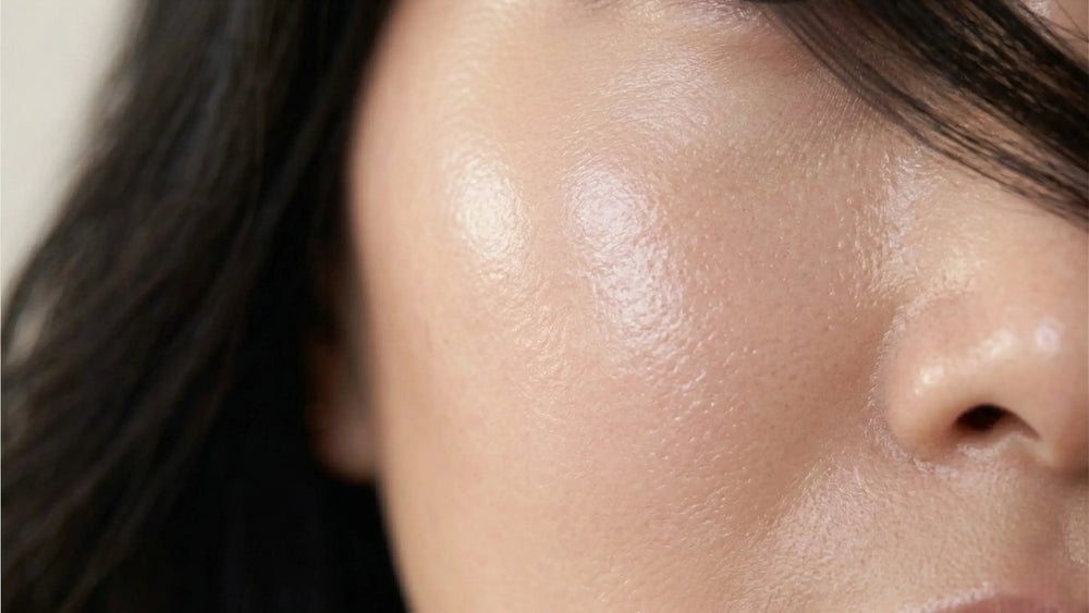 Glass skin close up texture