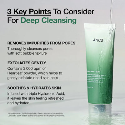 Anua Heartleaf Quercetinol Pore Deep Cleansing Foam 150ml produkt information