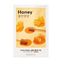 Missha AIry Fit Sheet Mask Honey koreansk ansigts maske på hvid baggrund 