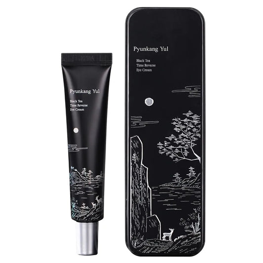 Pyunkang Yul Black Tea Time Reverse Eye Cream – Nærende øjencreme med sort te-ekstrakt, der reducerer fine linjer og forbedrer hudens elasticitet. 25 ml