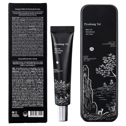 Pyunkang Yul Black Tea Time Reverse Eye Cream – Nærende øjencreme med sort te-ekstrakt, der reducerer fine linjer og forbedrer hudens elasticitet. 25 ml