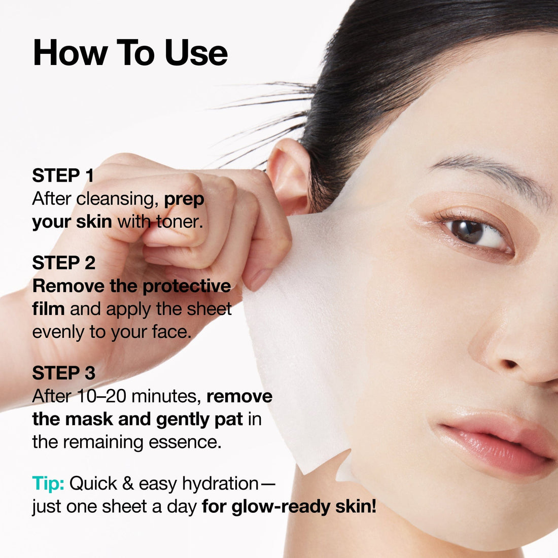 Anua PDRN Serum Mask – sådan bruges masken, trin for trin