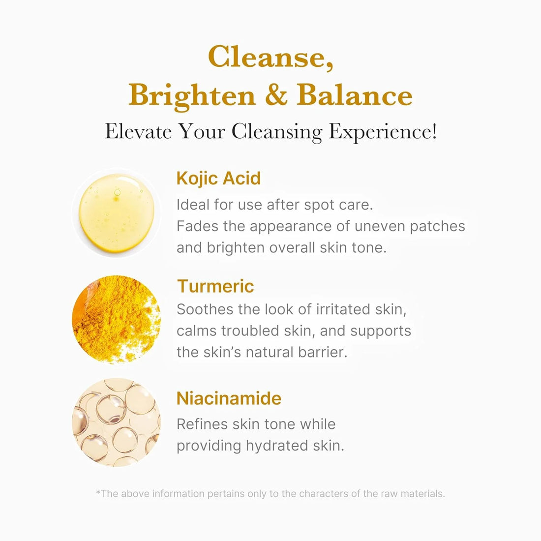Medicube Kojic Acid Turmeric Toning Cleanser – nøgleingredienser: kojicsyre, gurkemeje og niacinamid