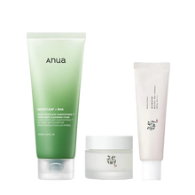 K-beauty 3-trins pakke – Rens, Fugt & SPF50+